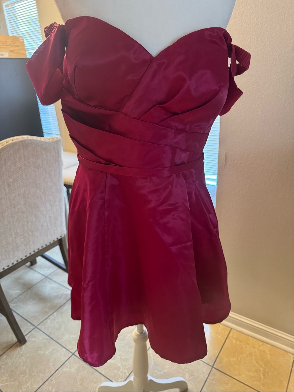 New Maniju magenta off shoulder hoco party dress